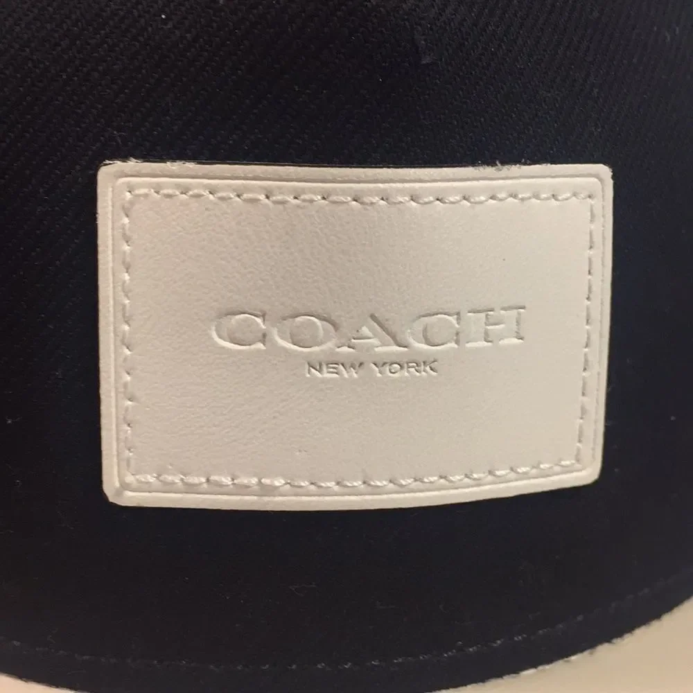 COACH LOGO Cap  Leather on brim Adjustable  MUST be Authenticated by Poshmark - Picture 3 of 7
